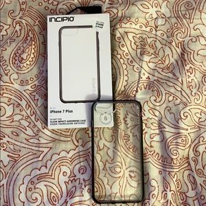 INCIPIO IPHONE 8 PLUS CASE CLEAR W/ BLACK TRIM